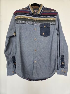 Staple Pigeon Aztec Southwest Denim Shirt